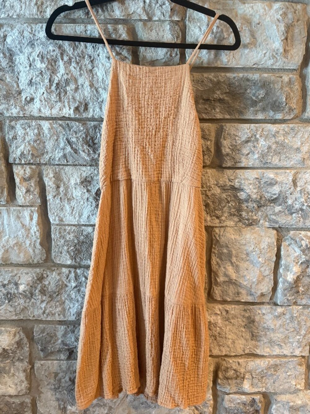 Cream Waffle Dress from Zara - Size: S